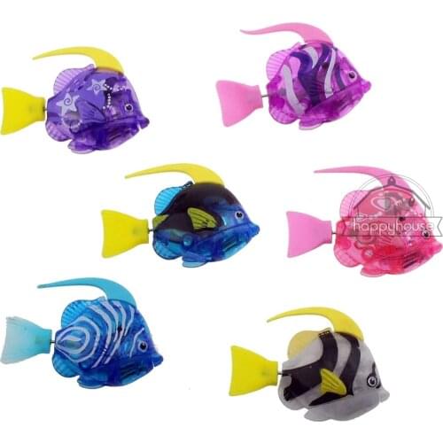 Baby Bath Toys for Kids Swimming Robot Fish with LED Light Spray Water Swim Pool Electric Fish Toy with LED Light Bathtub Toys