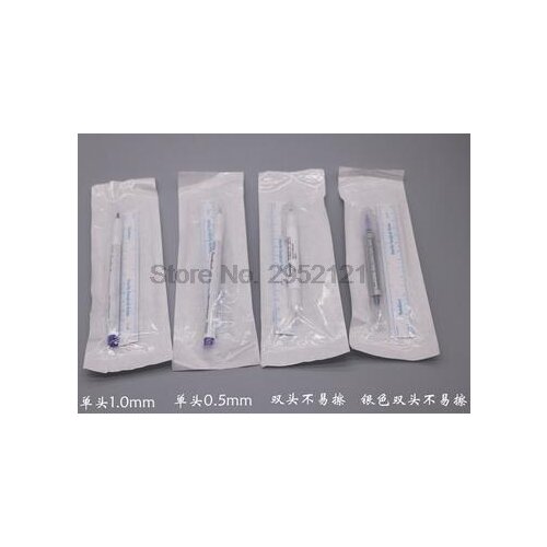 By dhl 500sets Skin Marker Eyebrow Marker Pen Tattoo Skin Marker Pen With Measuring Ruler Microblading Positioning Tool