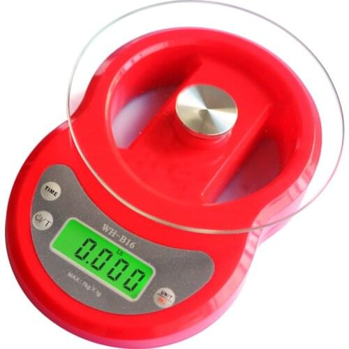 7kg/1g Digital Kitchen Scale Food Scale LED Backlight Countdown ABS Engineering Plastic Tempered Glass Electronic Food Balance