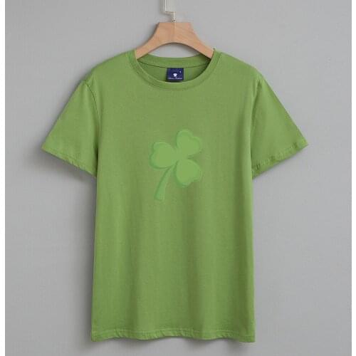 Aesthetic Tee Summer New St. Patricks Day Cotton T Shirt Streetwear Tops Casual Solid Harajuku Korean Blouses Unisex Clothing