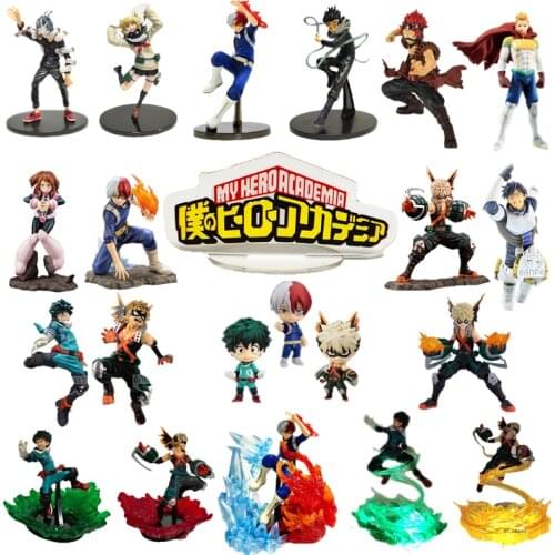 Anime Figure My Hero Academia Figma Midoriya Izuku Model All Might Bakugou Katsuki Todoroki Shoto Toys Model Uraraka Brinquedos