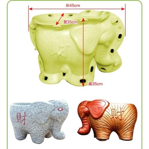Pots for flowers Elephant Shape Cute Cement Flowerpot ABS Mould for Succulent Plants DIY flowerpot Home Decoration Garden Props
