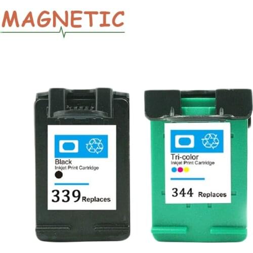 2pcs Magnetic ink cartridge For HP 339 HP 344 For HP Photosmart 2575 2610 8050 8150 Deskjet 460 5940 6520 6620 printer for hp339