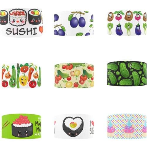 Vegetables Fruit Grosgrain Ribbon Gift Wrapping DIY Sewing Wrapping Art Sewing Bow-knot Crafts Home Packing,5Yc15801