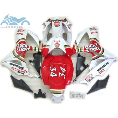 Injection Fairing kits for SUZUKI K6 GSXR600 750 2006 2007 ABS motorcycle fairings kit GSX R750 GSX R600 06 07 red Lucky Strike