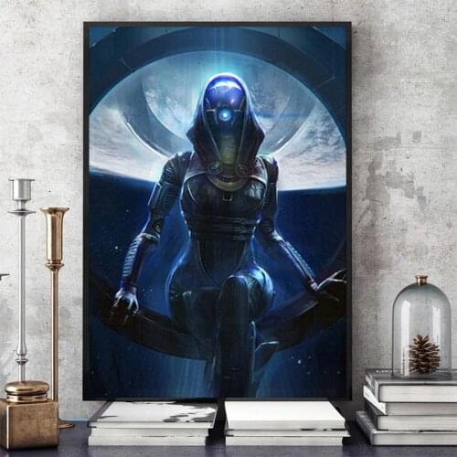 Mass Effect Tali Game Canvas Posters Prints Painting Salon Wall Art Pictures For Bedroom Modern Home bedroom Decor