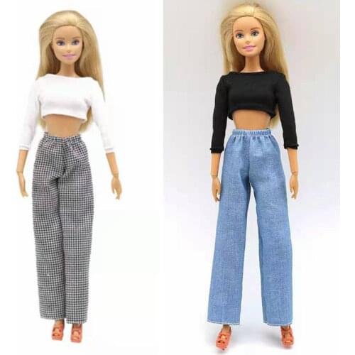 Charming Long Sleeve Shirt Crop Top Outfits For Barbie Doll Clothes Short Tops 1/6 BJD Dolls Accessories Kids Playhouse DIY Toys