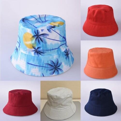 Unisex Cotton Adults Bucket Hat Summer Fishing Fisher Beach Holiday Sun Cap