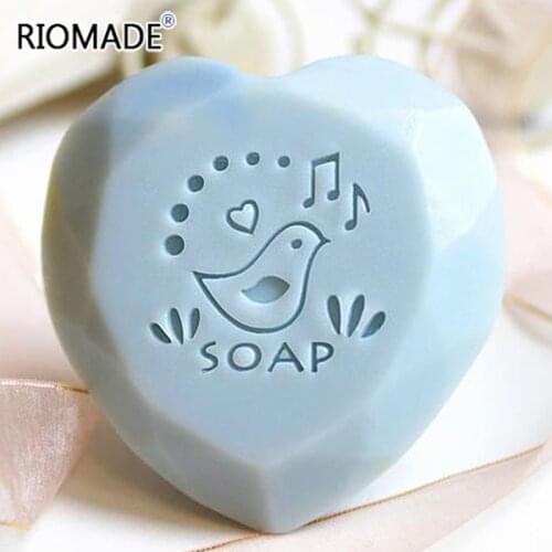 Bird Singing Handmade Soap Imprint Stamp Animal Transparent Natural Soap Stamps With Handle Acrylic Chapter Custom