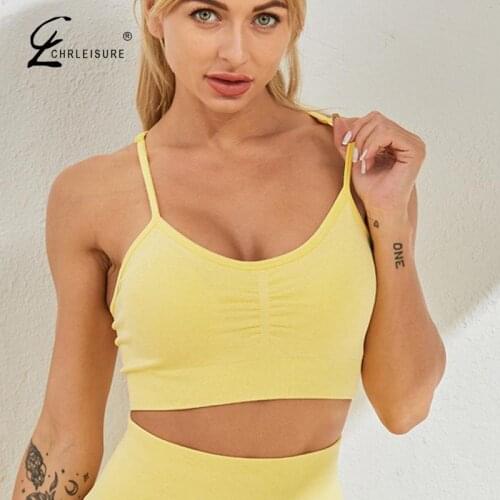 CHRLEISURE Sexy fashion Women Bra Pure Color Soft Bra girls Gym Running Casual Bralette Female bra