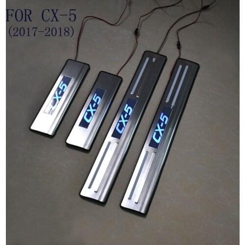 FIT For Mazda CX-5 Cx5 2018 2017 Door Sill Scuff Plate Welcome Pedal Stainless Steel Car Styling Car Accessories