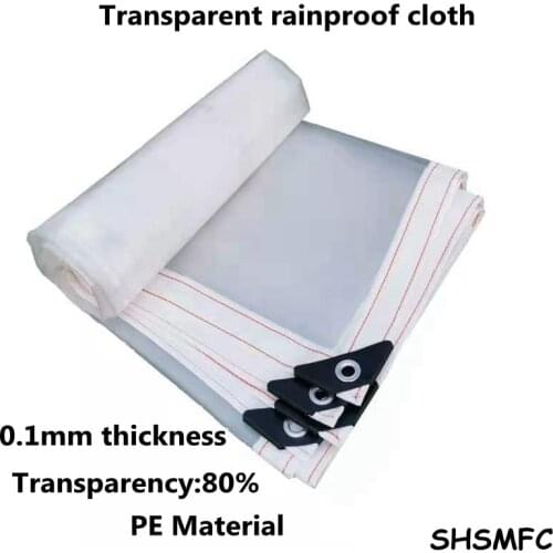 PE Plastic Transparent Rainproof Cloth Balcony Garden Waterproof Shelter Greenhouse Succulent Plant Keep Warm Awning 0.1mm