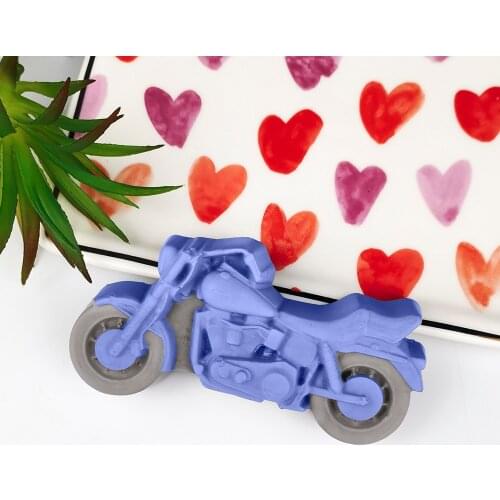 PRZY Motorcycle Mold Soap Molds Handmade Mould Silicone Scooter Molds Fondant Soap Clay Resin Candle Mould