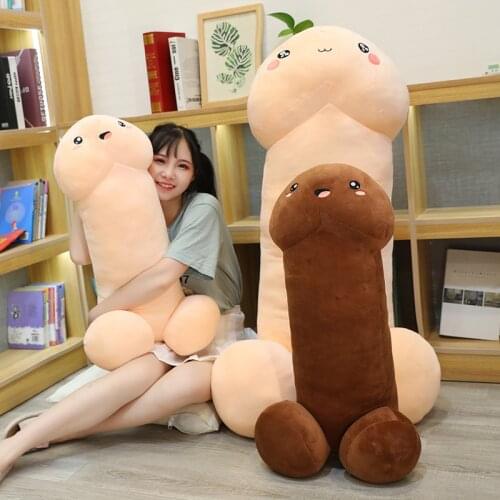 30-90CM Long Lifelike Penis Plush Toy Stuffed Dick Trick Doll Real-life Penis expressions Plush Pillow Sexy Toy Gift Lovers