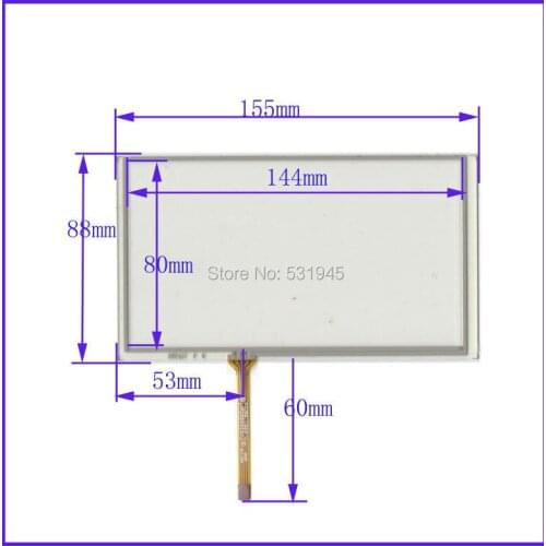 ZhiYuSun ZCR-2182R1 155mm*88mm New 6.2 Inch Touch Screen for 6.2 GPS the GLASS is 155*88 for tble compatible for gps touch