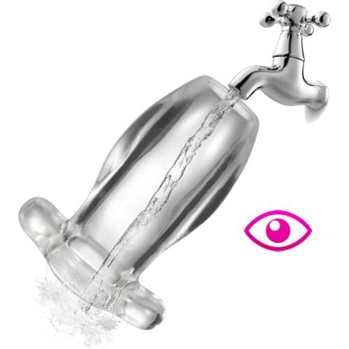 New Anus Voyeur Silicone Anal Dilator Stretcher Massager Prostate Chastity Tunnel Butt Plug Wide Spreader BDSM Sex Toys For Men
