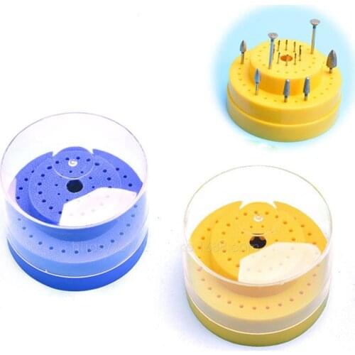 Dental Round 60 Hole Bur Box Needle Holder Dental Consumables Round Bur Box Organizing Box Dental Instrument Box