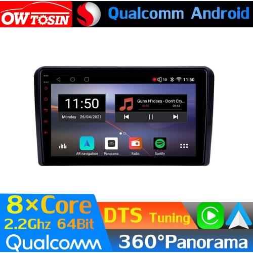 Qualcomm 8Core Android Car Media For Audi A3 S3 RS3 RNSE-PU 2003-2013 GPS CarPlay 360 Panoramic Radio Optical HDMI DTS HIFI DSP