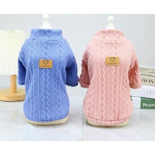 Small Pets Dog Outfits Jacket Sweater Winter Dog Knitted Apparel Coat Pomeranian Poodle Puppy Overcoat York Dog Clothes Dropship