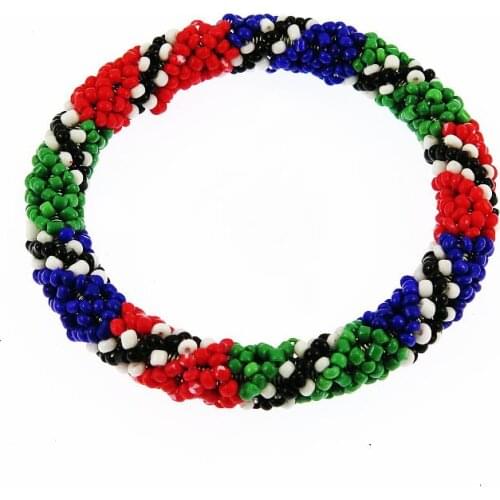 Handmade Bead Bracelet Hippy Friendship Popular Roll Crochet Woven Seed Beads multicolor Pattern Bracelets For Women