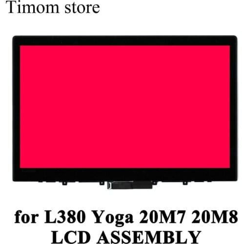 For L380 Yoga 20M7 20M8 Laptops Lenovo ThinkPad 13.3 LCD ASSEMBLIES + Frame /Bezel BOE IVO LGD FHD 1920*1080 Screen Touch System