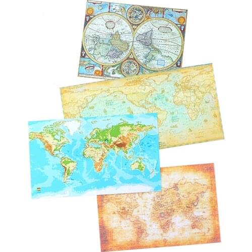 1pc 1/12 Dollhouse Miniature World Map Simulation Furniture Model Toys for Doll House Decoration