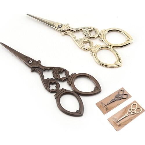 1 Pcs Retro Vintage Scissors Needlework Embroidery Stainless Steel Tailors Scissor Thread Trimmer Sewing Tools