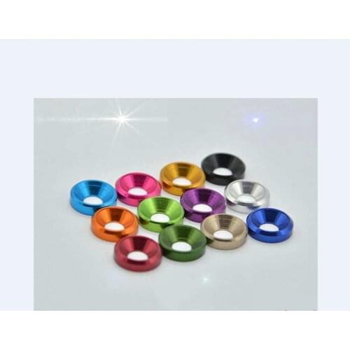 20Pcs Various Colors Aluminum Alloy Countersunk Washers M2 M2.5 M3 M4 M5 M6 Flat Washer