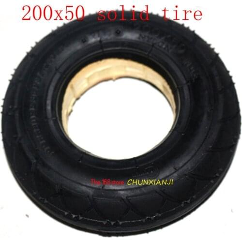 200 x 50 (8x2) solid tyre/ foam filled 200*50tyre for Mobility Scooter wheelchair tire for Razor E100 E125 E200 Scooter Vapo