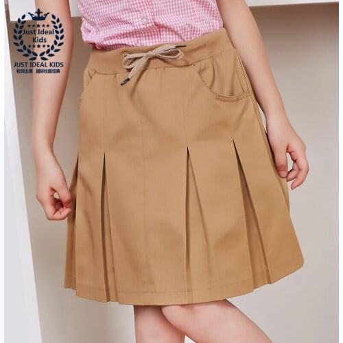 2020 Summer Girls Skirts For Kids British Style Classic Pleated Casual Skirt Women Kawaii Students Skirts Petticoat 3006 3007