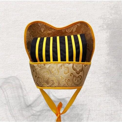 2020 Hanfu Hat Men Adult Chinese Traditional Headdress Hanfu Headdress Ancient Fittings Black Golden Confucian Towel Hat For Men