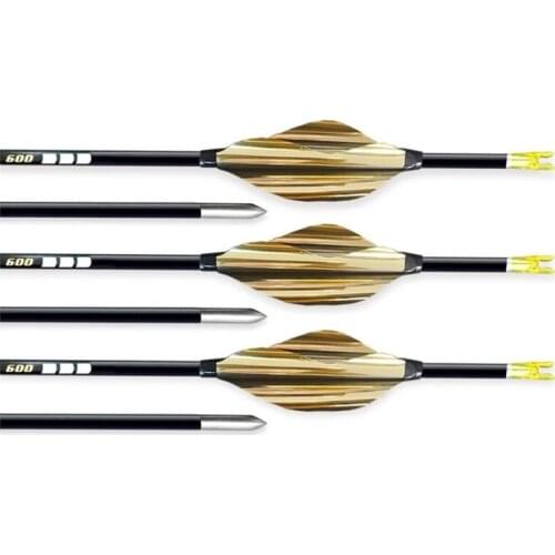 6pcs ID 3.2mm Aluminum Shaft with Carbon Over Arrow Spine 350-1000 Straightness 0.001" for Hunting and Shooting（No Vanes