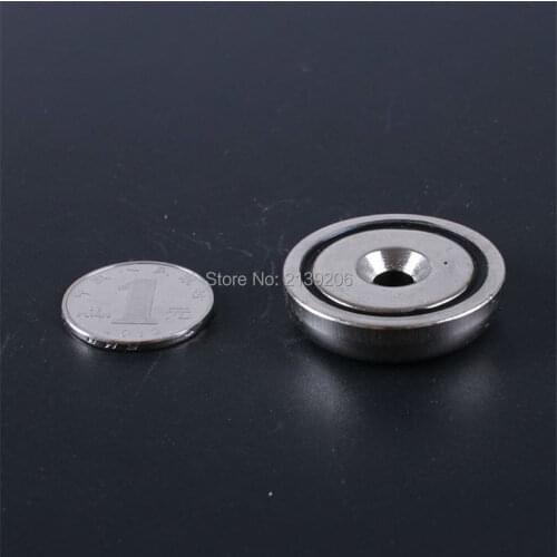 6PCS D36mm pull force 25KG one-side strong pot pan neodymium magnet base