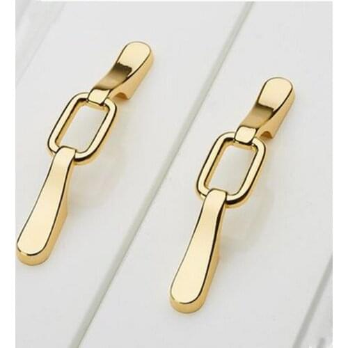 64mm modern simple fashion furniture handles silver drawer tv table pulls knobs 2.5" gold kitchen cabinet dresser door handles