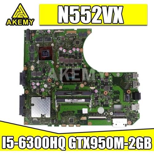 90NB09P0-R00070 Mainboard For Asus N552VX N552VW N552V Mainboard Laptop Motherboard W/ I5-6300HQ SR2FP GTX950M-2GB