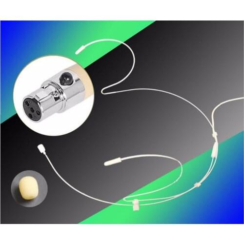 Free Shipping Flesh Colour Mini XLR 4 Pins TA4F 4PIN Connector Plug Headset Microphone For SHURE Wireless BodyPack Transmitter