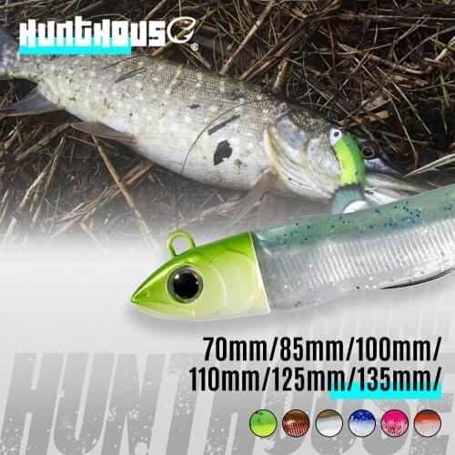 Hunthouse black minnow 25g 40g 60g 90g 120g minnow black soft fishing lure head 90mm 110mm 125mm 135mm 155mm leurre souple new