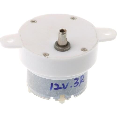 DC 12V 3 RPM High Torque Cylinder Electric Micro Motor Gearbox Slow Down Mute Motor