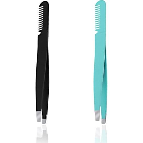 Color Stainless Steel Eyebrow Tweezers Hair Removal Eyebrow Clip High Precision Quality Beauty Makeup Tool