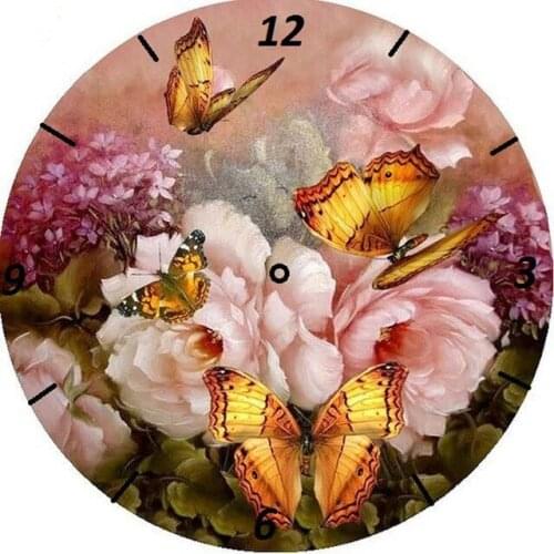 Diy Diamond Painting 5D Mosaic Cross Stitch Flower Clock Masonry Embroidery Craft Sale Full Square/round Drill KIT