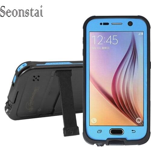 For Samsung S6 Redpepper Durable IP68 Waterproof Cases Shock\ Dirt \Snow Proof Cover Case For Samsung GalaxyS6 With Stand Holder