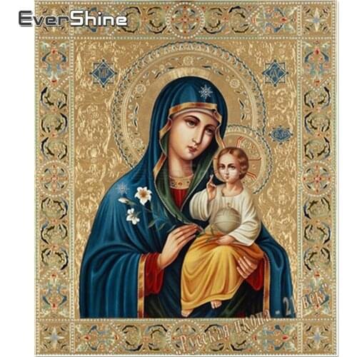 Evershine Diamond Painting Full Square Diamond Embroidery Religious Rhinestone Pictures Diamond Mosaic Cross Stitch Home Decor