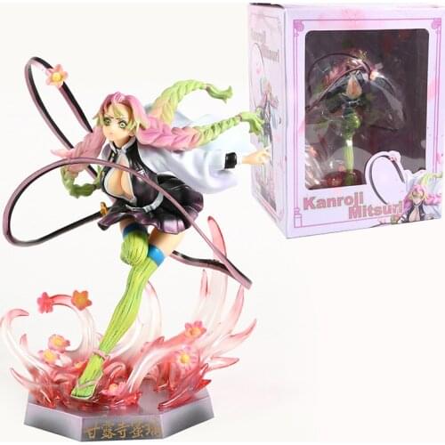 20cm Demon Slayer Anime Figurine Model Kimetsu No Yaiba Kanroji Mitsuri Figure PVC Model Toy Collection Doll Gift