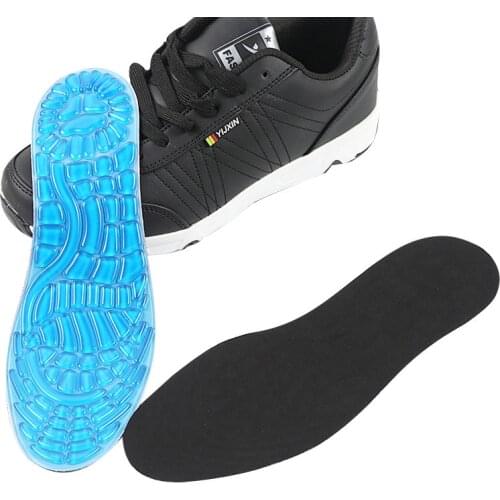 GEL Men Women Running Sports Insoles Blue Sports Particles Cushioning Shock Absorption Soft Basketball Rugby Insoles walking pad