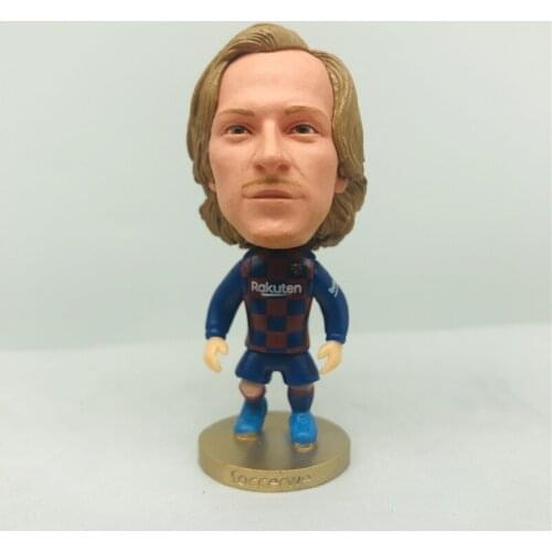 Soccerwe 2.55" Soccer Star Dolls BC 4# Ivan Rakitic Figures 2020 Blue Red Kit Collections Gift Toy