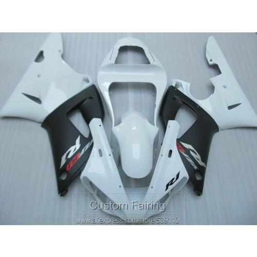 Bodywork top selling fairing kit for Yamaha YZFR1 00 01 white black fairings set YZF R1 2000 2001 LK34