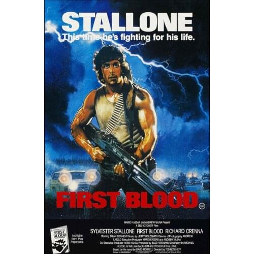 Rambo First Blood FILM MOVIE METAL TIN SIGN POSTER WALL PLAQUE