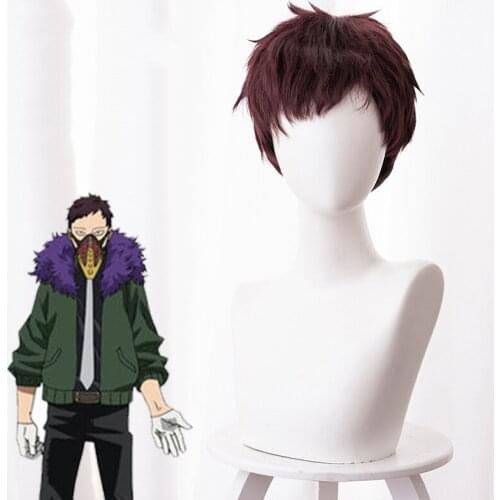 My Hero Academia Season 4 Chisaki Rash Red Brown Short Hair cosplay anime wig