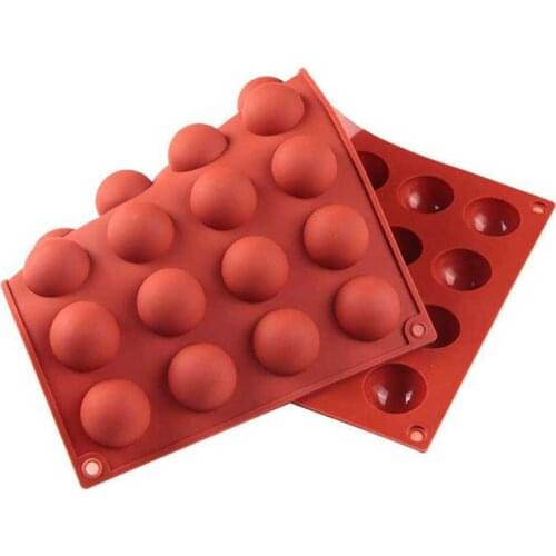 3Pcs Set Silicone Hemisphere Shape 6/15/24 Holes Molds Chocolate Cake Candy Baking Pastries Pastry Food Grade Tools Accessories