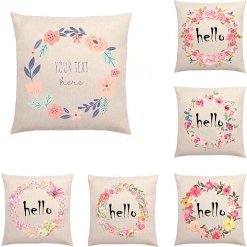 Nordic Style Plant Letter Flower Geometric Sofa Cushion Pillow Without Core Pillowcase Headrest Pink Party Decor Gift for Kids